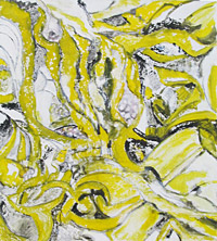 Vegetation, 2006, Acryl/Leinen, 100x90 cm