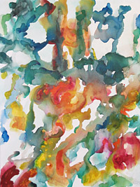 Frühlingsfeuer, 2006, Acryl/Leinen, 80x60 cm