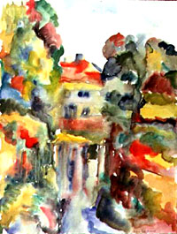 Wasserpark II, 1998, Aquarell, 64x48 cm