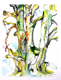 Baum, 2001, Aquarell, 64x48 cm
