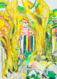 Kraft der Natur II, 2005, Acryl/Leinen, 100x70 cm (Zyklus)