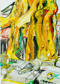 Kraft der Natur III, 2005, Acryl/Leinen, 100x70 cm (Zyklus)