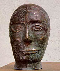 Männlicher Kopf, 1952, Messing, 26 cm